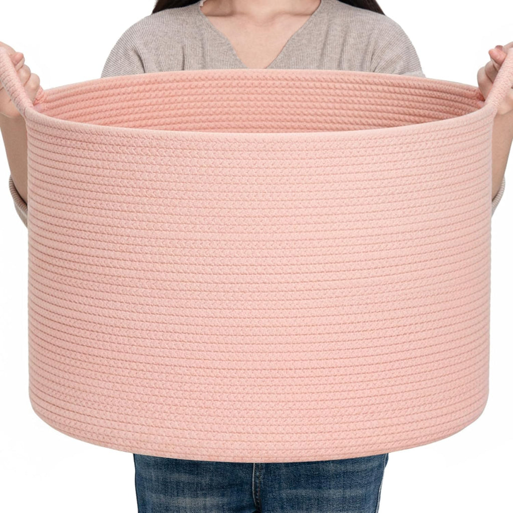 Round Brown Vase — 14.2" — Pink