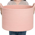 Round Brown Vase — 14.2" — Pink