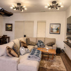 Farmhouse Black Chandelier — 6-Light - View 7