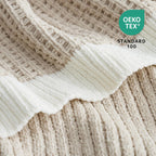 Knit Beige Throw Pillow — 50" - View 5