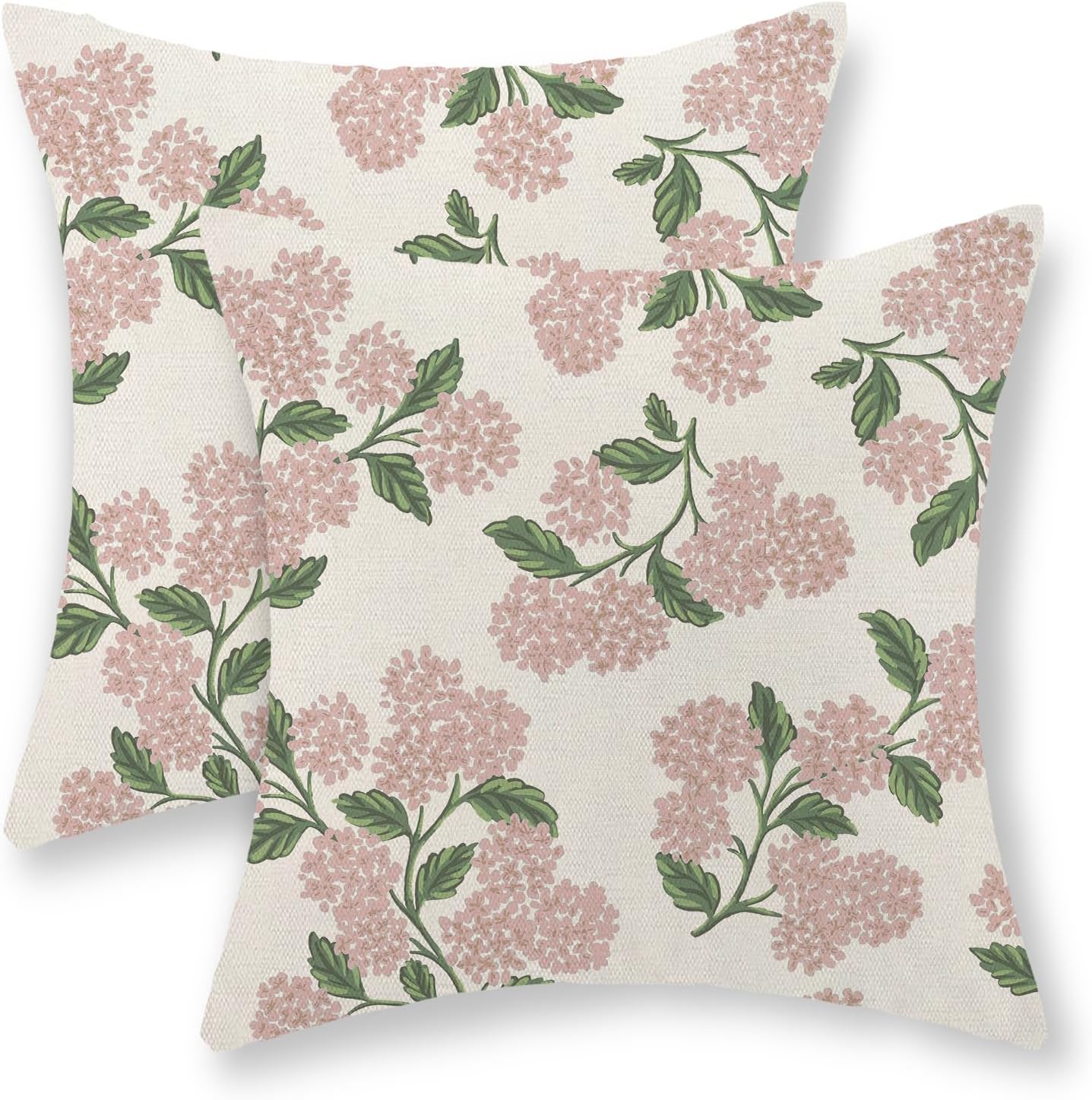 Linen Boho Beige Pillow Cover — 18" — 18" x 18" (Pack of 2)