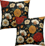 Boho Black Throw Pillow Cover — 18" - View 2