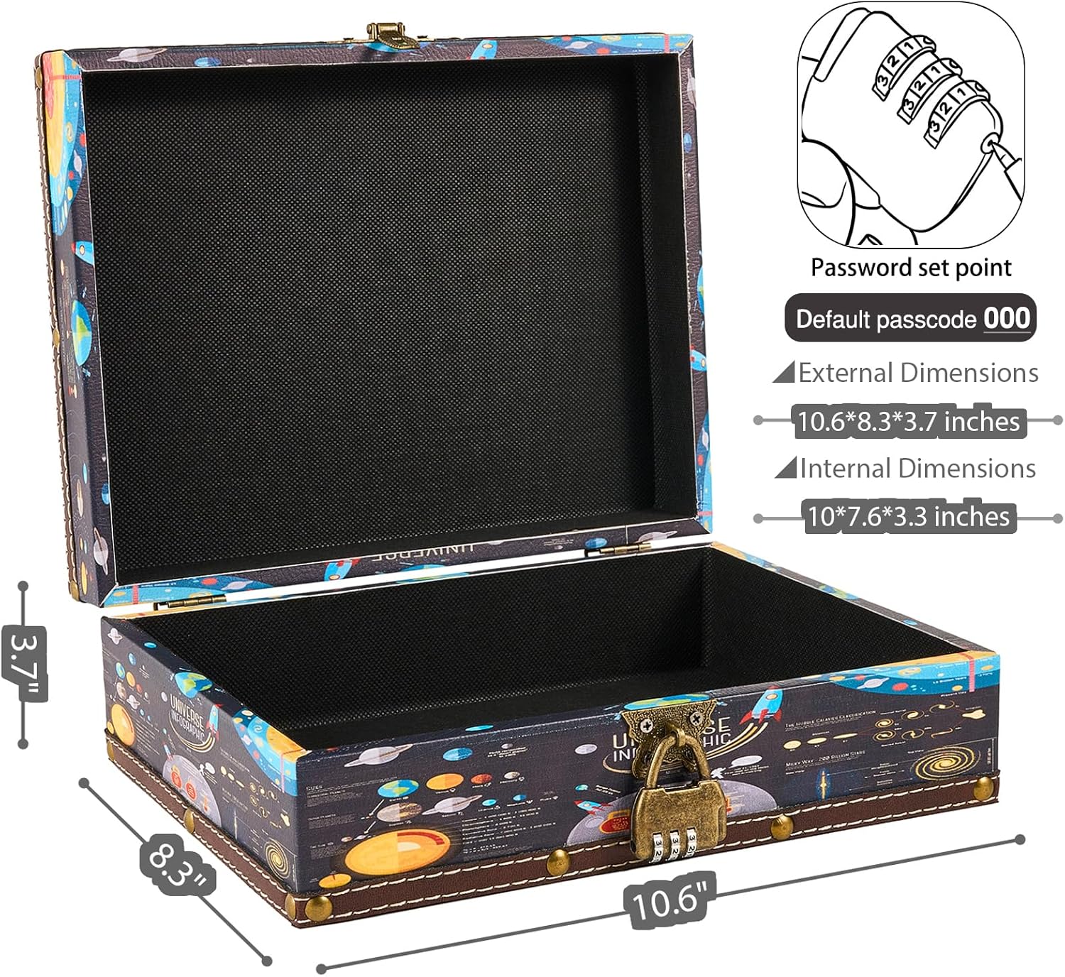 Black Storage Basket — 10.6" - View 2