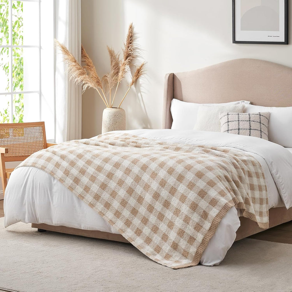 Knit Beige Throw Pillow — 50" - View 7