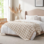 Knit Beige Throw Pillow — 50" - View 7