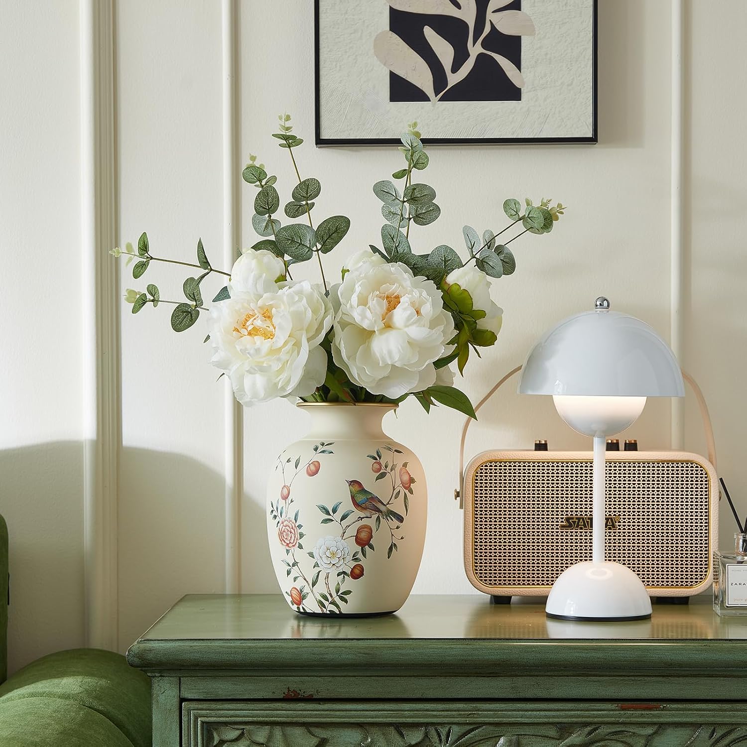 Vintage Farmhouse Blue Flower Vase - View 3