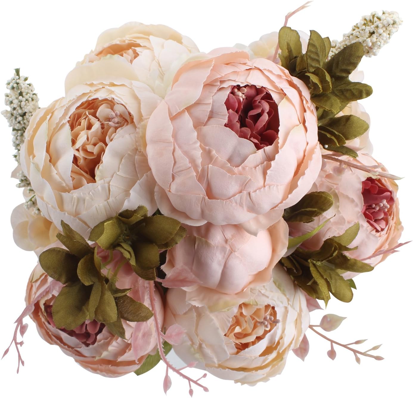 Vintage Black Artificial Plant — Set of 1 — Light Pink