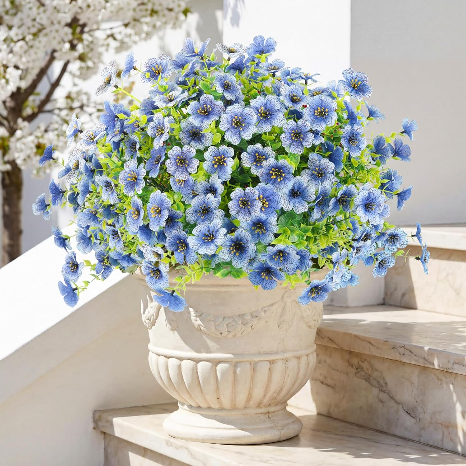 Blue Faux Plant — Blue
