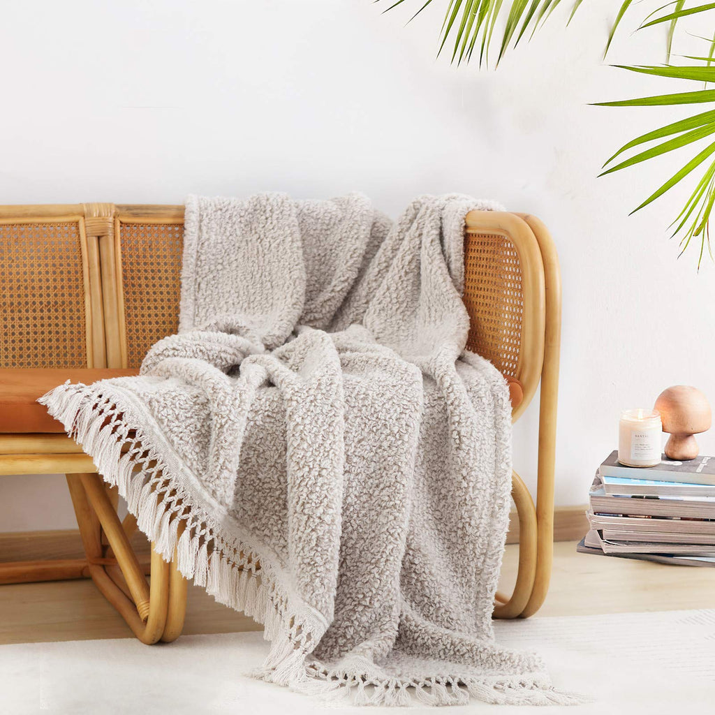 Boho Beige Throw Pillow — 50"