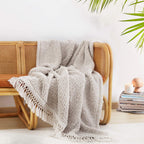Boho Beige Throw Pillow — 50"