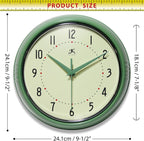 Mid-Century Black Wall Clock — 9" - View 4
