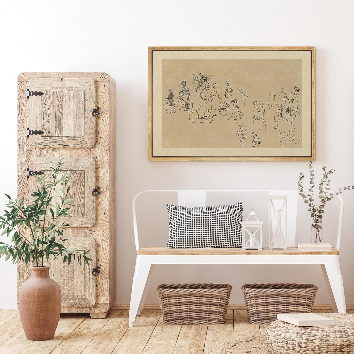 Framed Farmhouse Fabric Wall Art — 24" - View 3