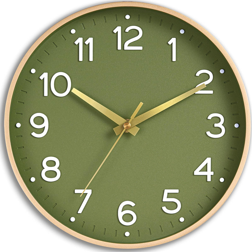 Battery Operated Luxe Black Wall Clock — 8"