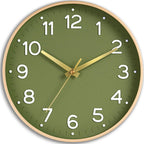 Battery Operated Luxe Black Wall Clock — 8"