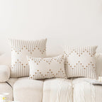 Boho Beige Throw Pillow Cover — 18" - View 2