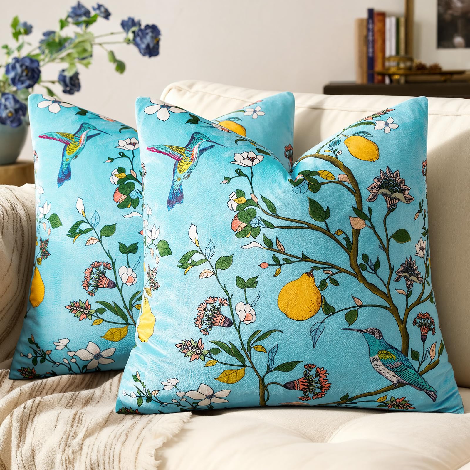 Velvet Boho Beige Pillow Cover — 20"