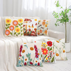Embroidered Boho Blue Throw Pillow Cover — 18" - View 7