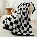 Beige Throw Pillow — 50" — Black White
