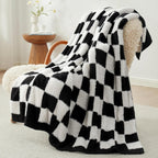 Beige Throw Pillow — 50" — Black White