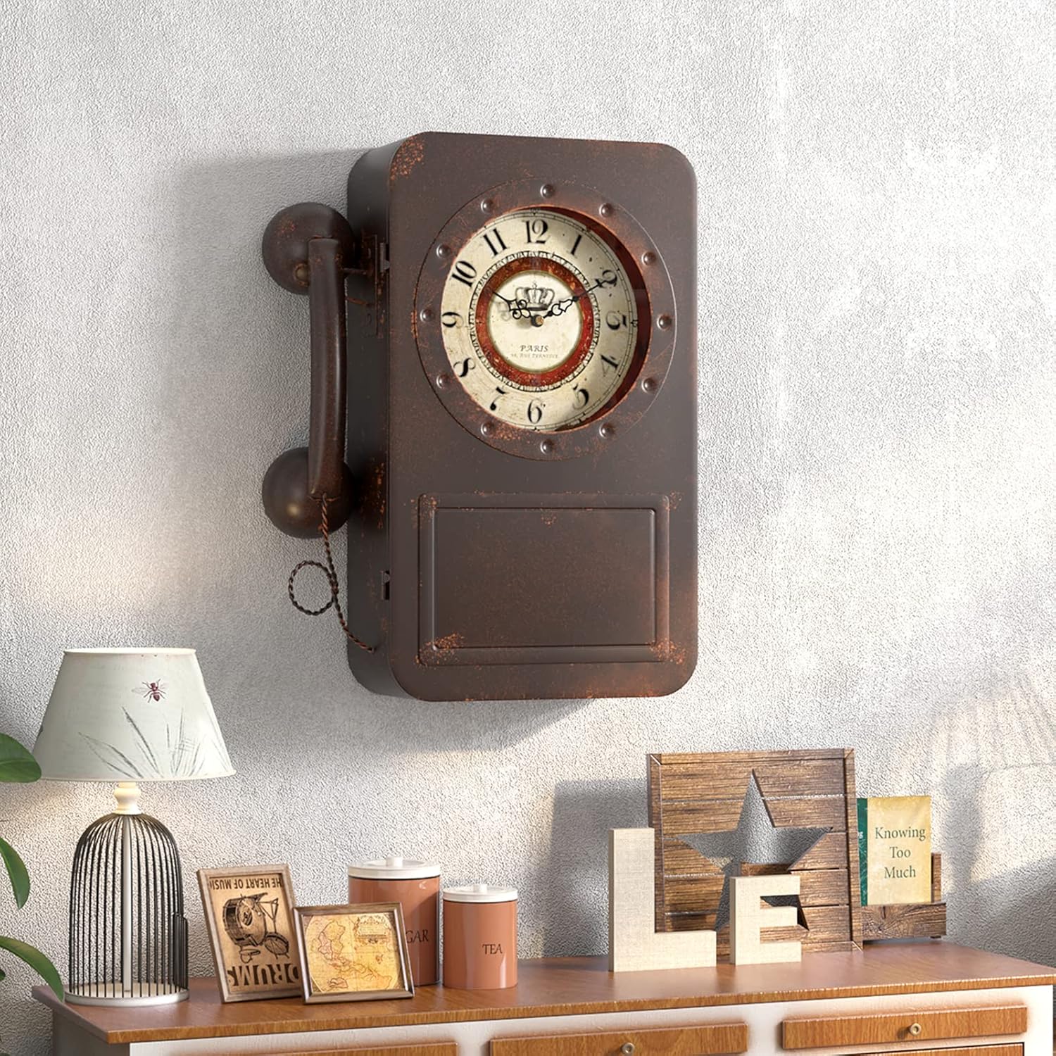 Battery Operated Farmhouse Metal Wall Art — 16" - View 4