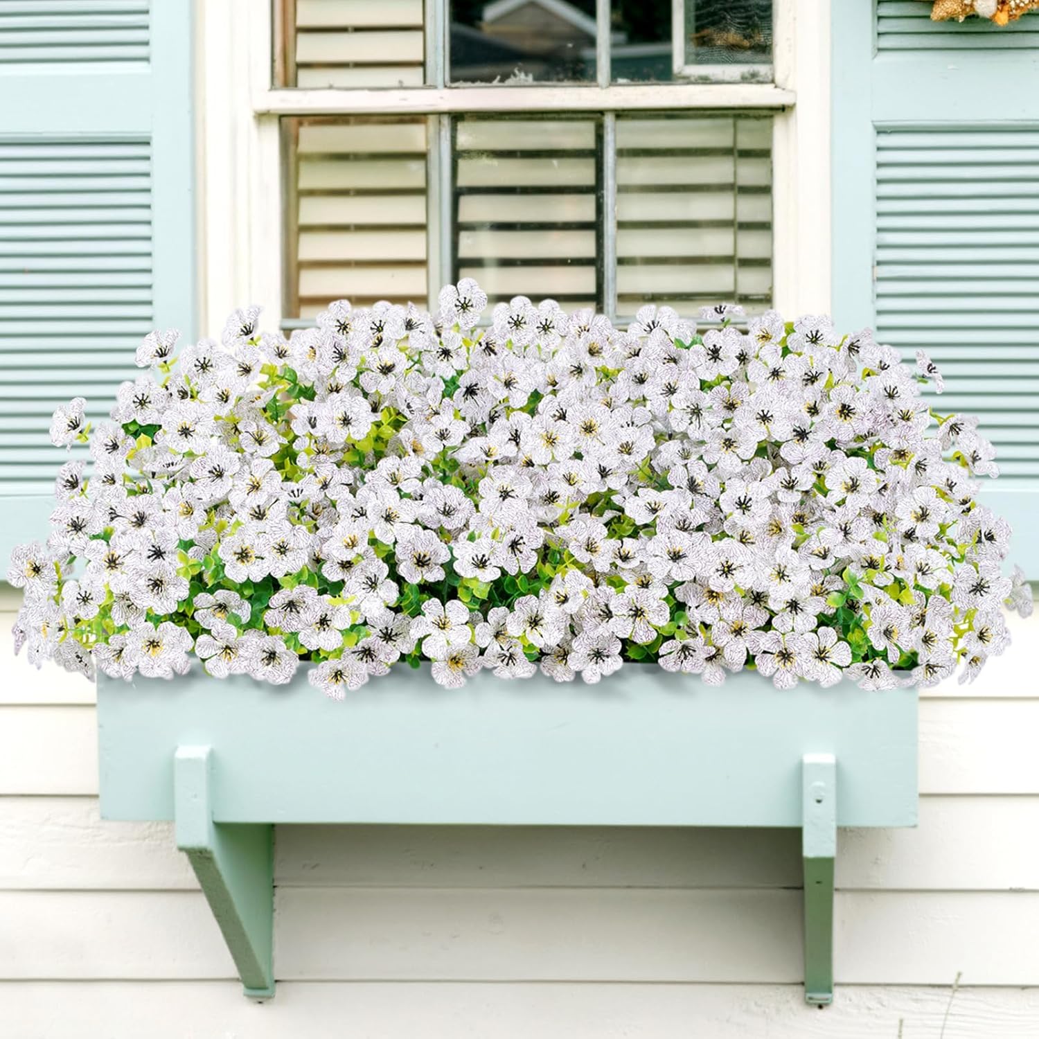 Pink Faux Plant — White