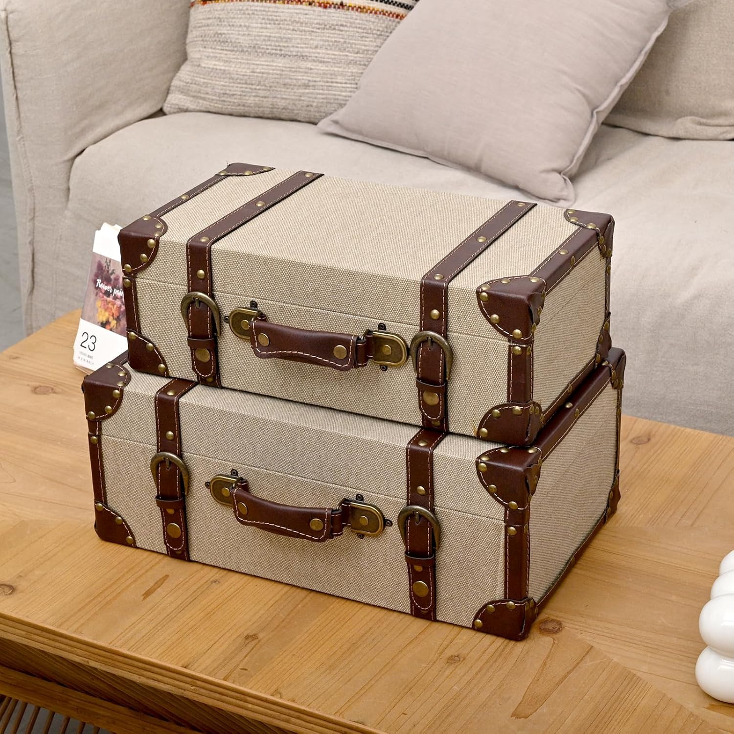 Linen Beige Home Decor — 16.54" - View 3