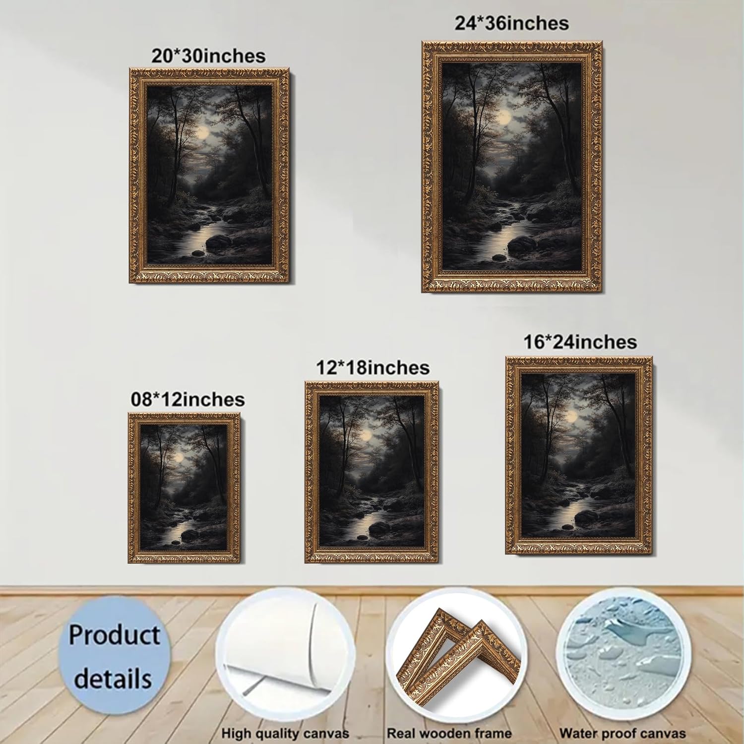 Framed Luxe Fabric Wall Decor — 8" - View 3