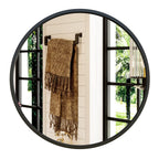 Round Black Wall Mirror — 20"