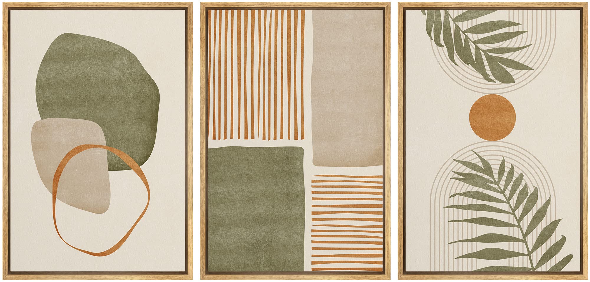 Framed Mid-Century Fabric Wall Art — 24"