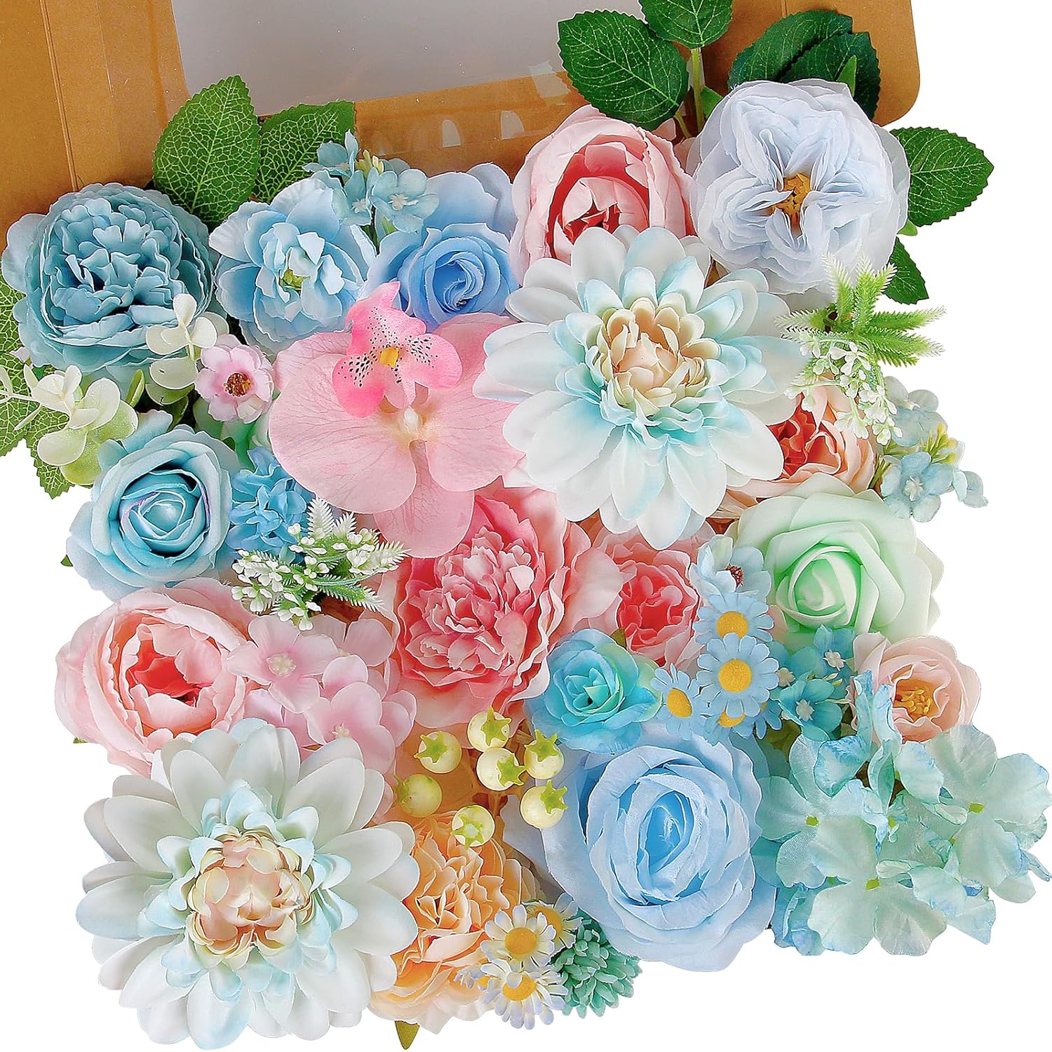 Blue Artificial Flowers — Blue Pink