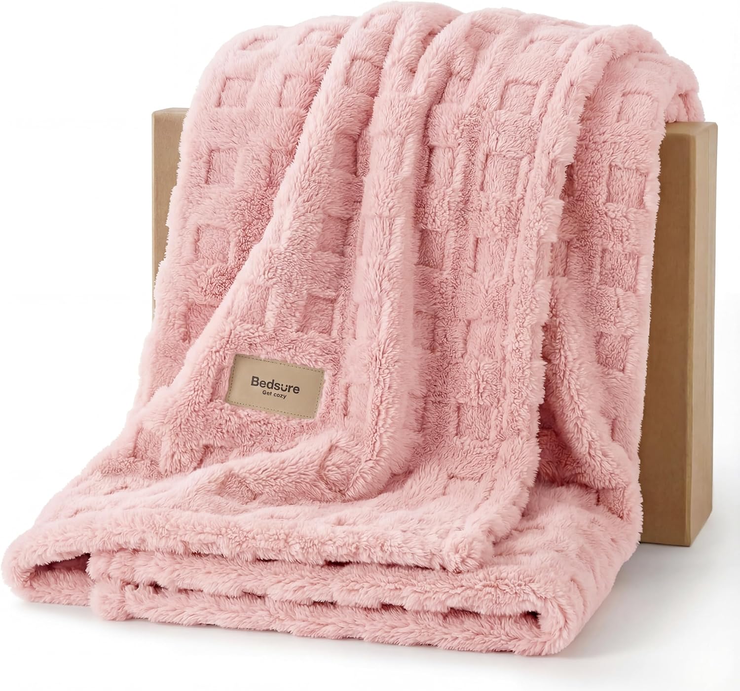 Beige Throw Pillow — 50" — Light Pink