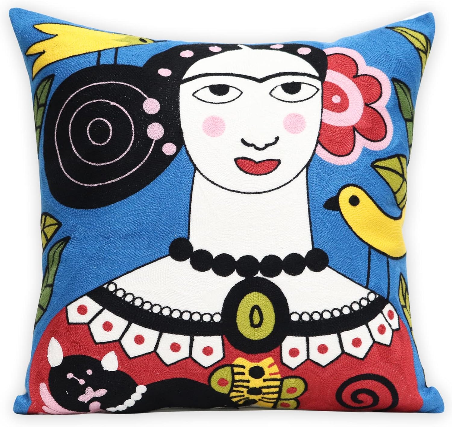 Blue Throw Pillow Cover — 18" — Pattern-1