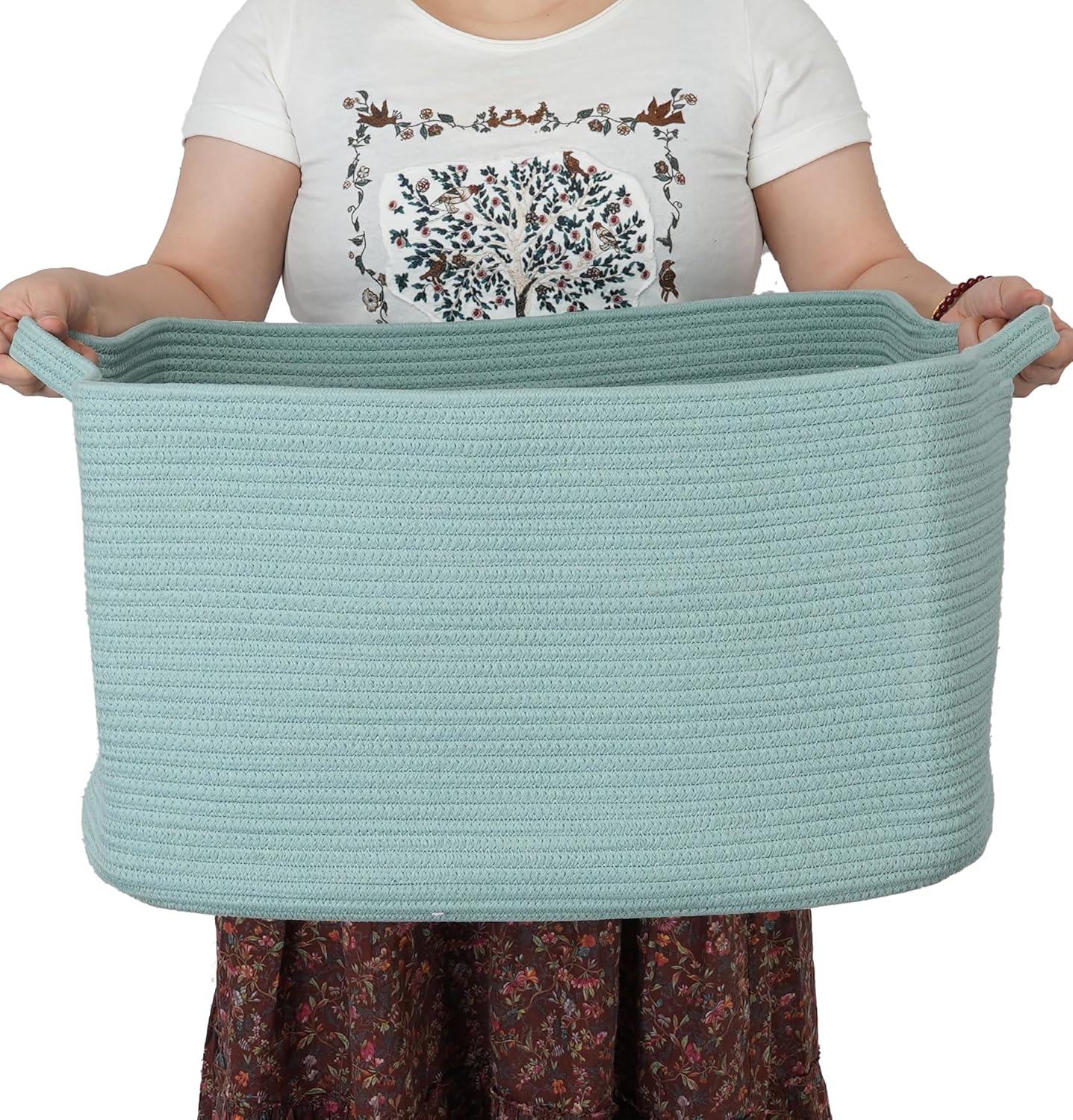 Boho Black Throw Pillow — 22" — light green