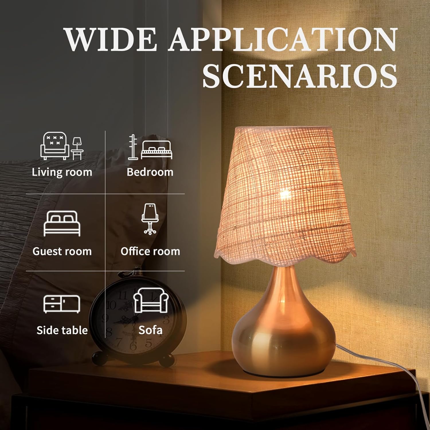 Boho Beige Table Lamp - View 2