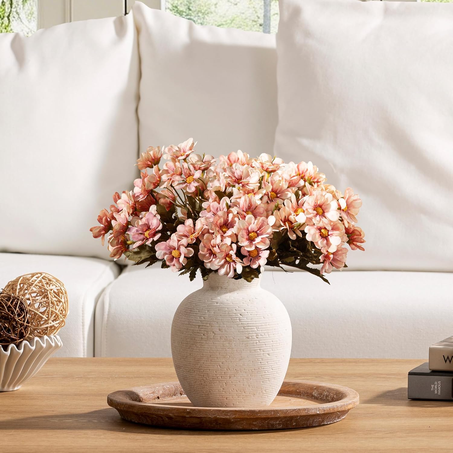 Vintage Farmhouse Brown Flower Vase — 7.4" - View 5