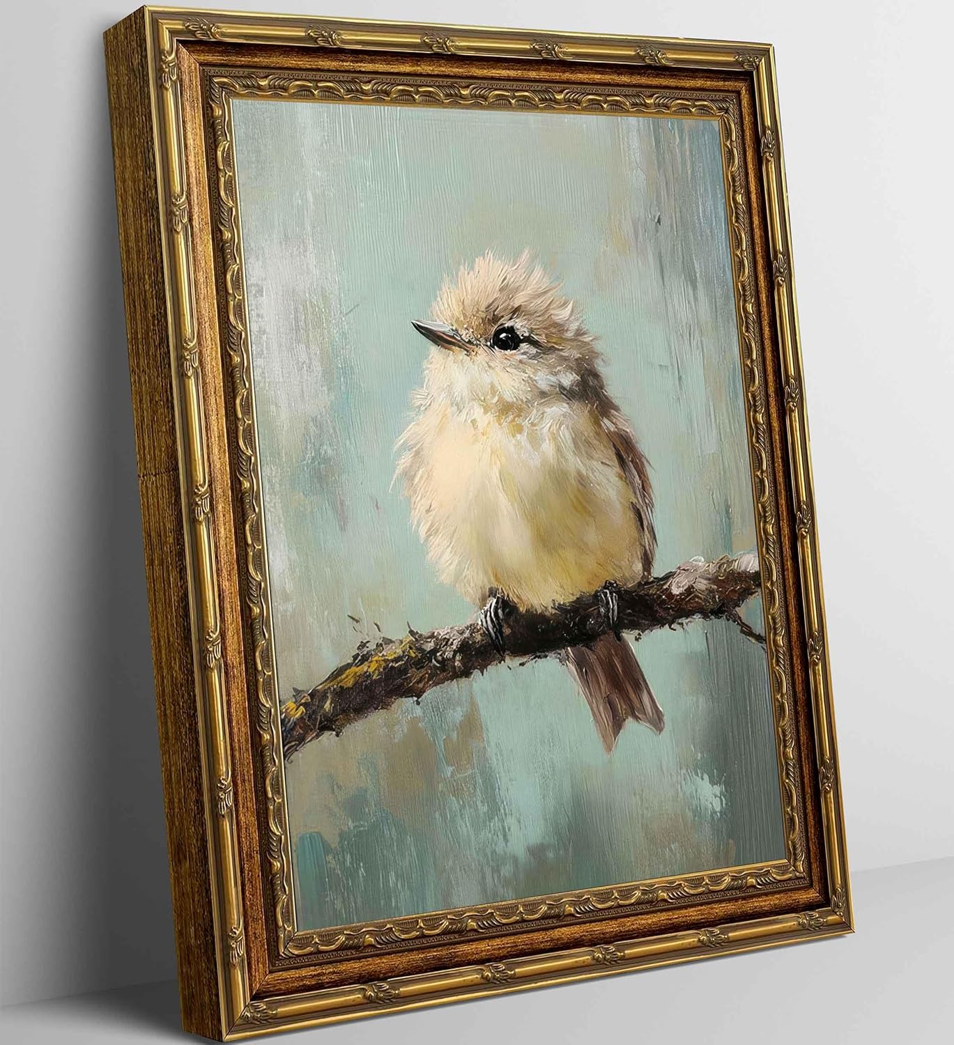 Framed Luxe Metal Canvas Wall Art — 11" — bird