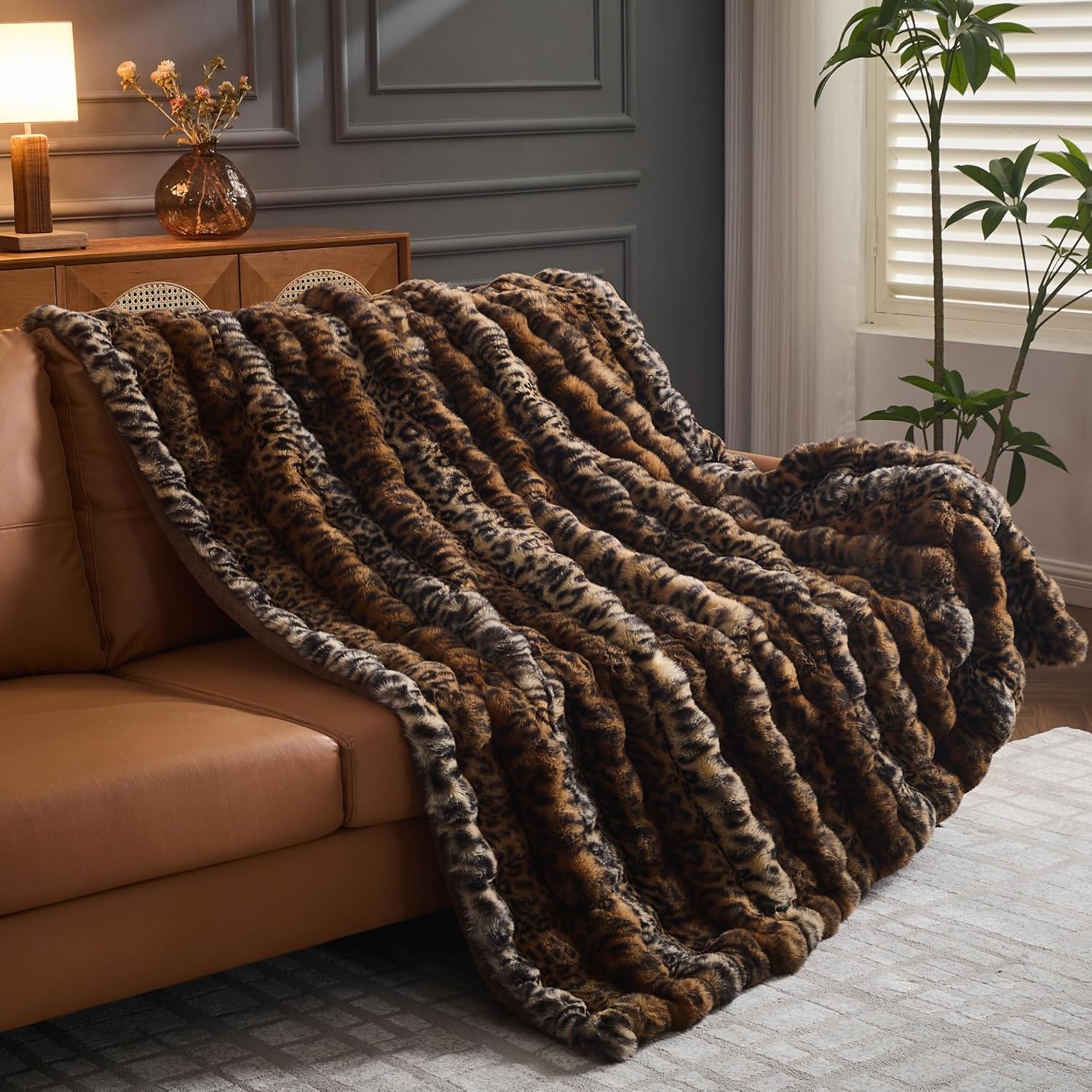 Beige Throw Pillow — 51" - View 2