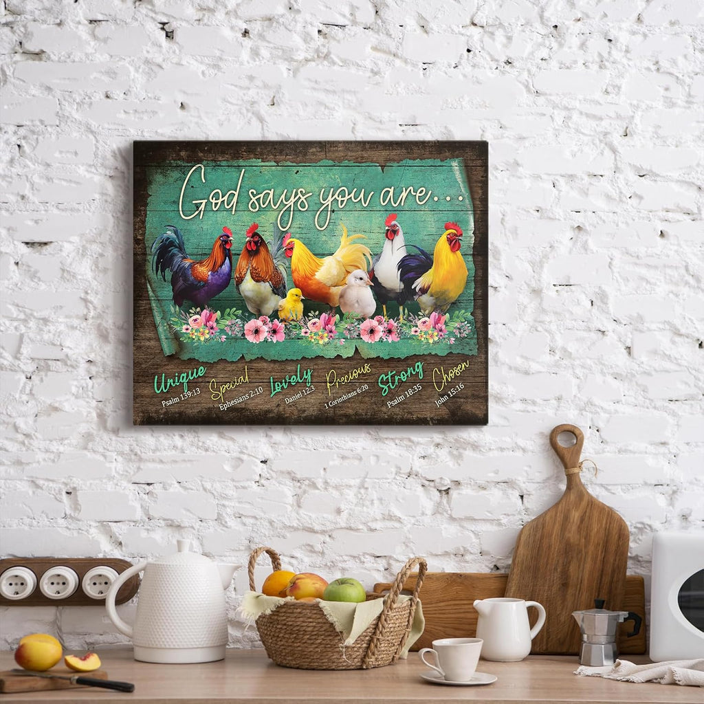 Framed Farmhouse Fabric Wall Decor — 12" - View 2