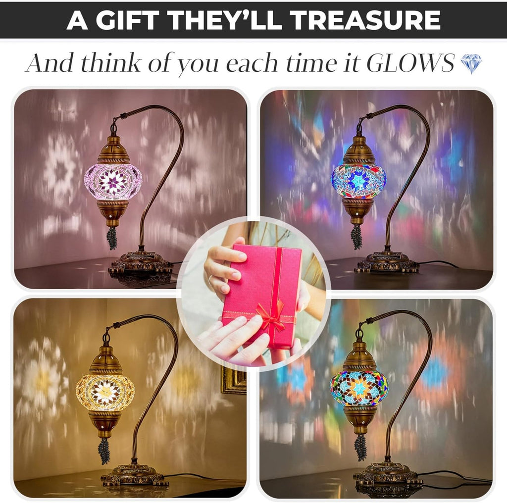 Handcrafted Boho Black Table Lamp — 15" - View 6