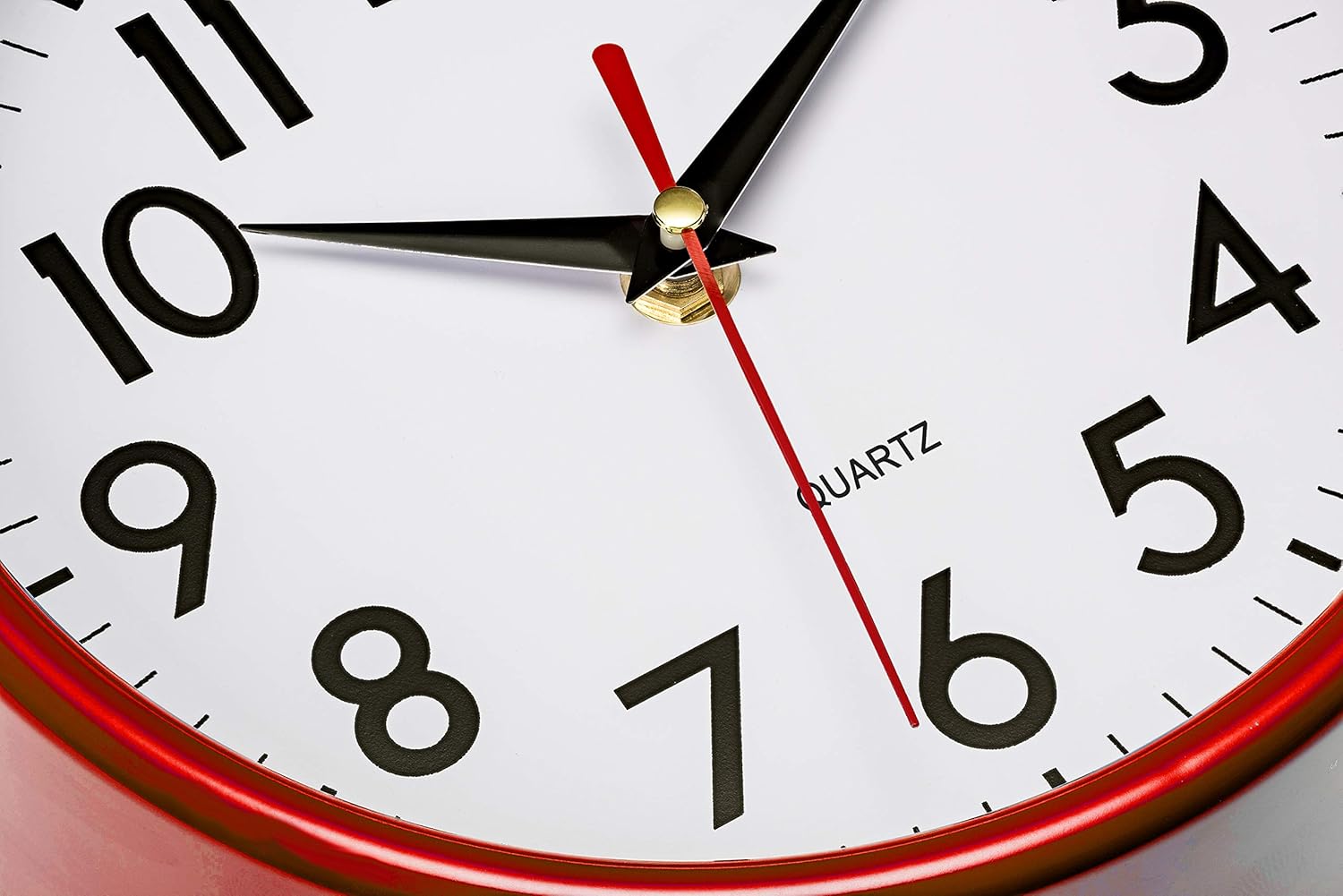 Battery Operated Mid-Century Black Wall Clock — 8" - View 4