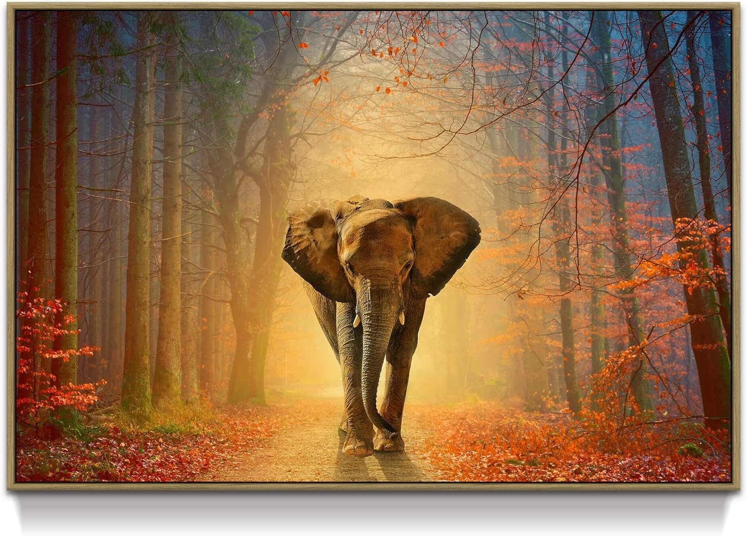 Farmhouse Black Wall Art — 16" — Forest Elephant