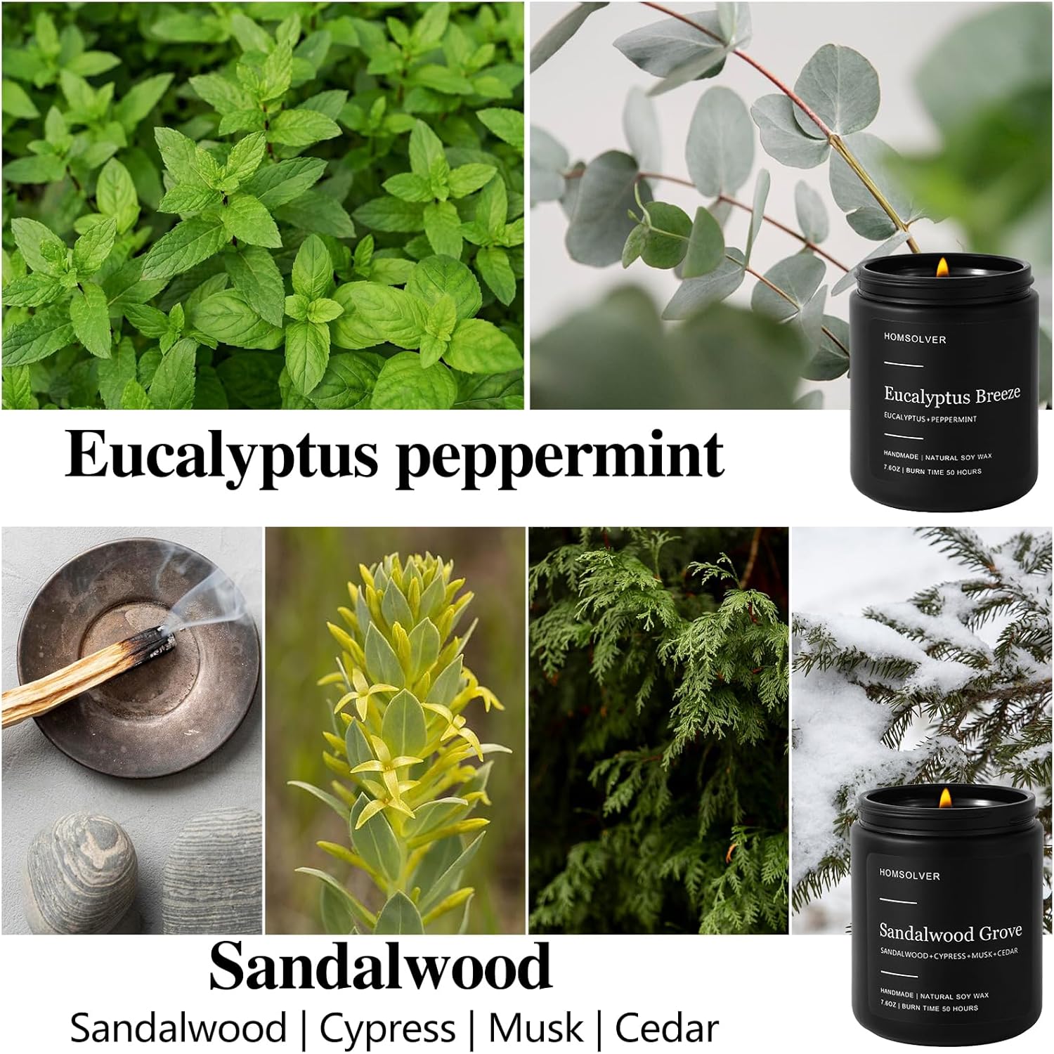 Wood Scented Candle — Set of 4 - View 3