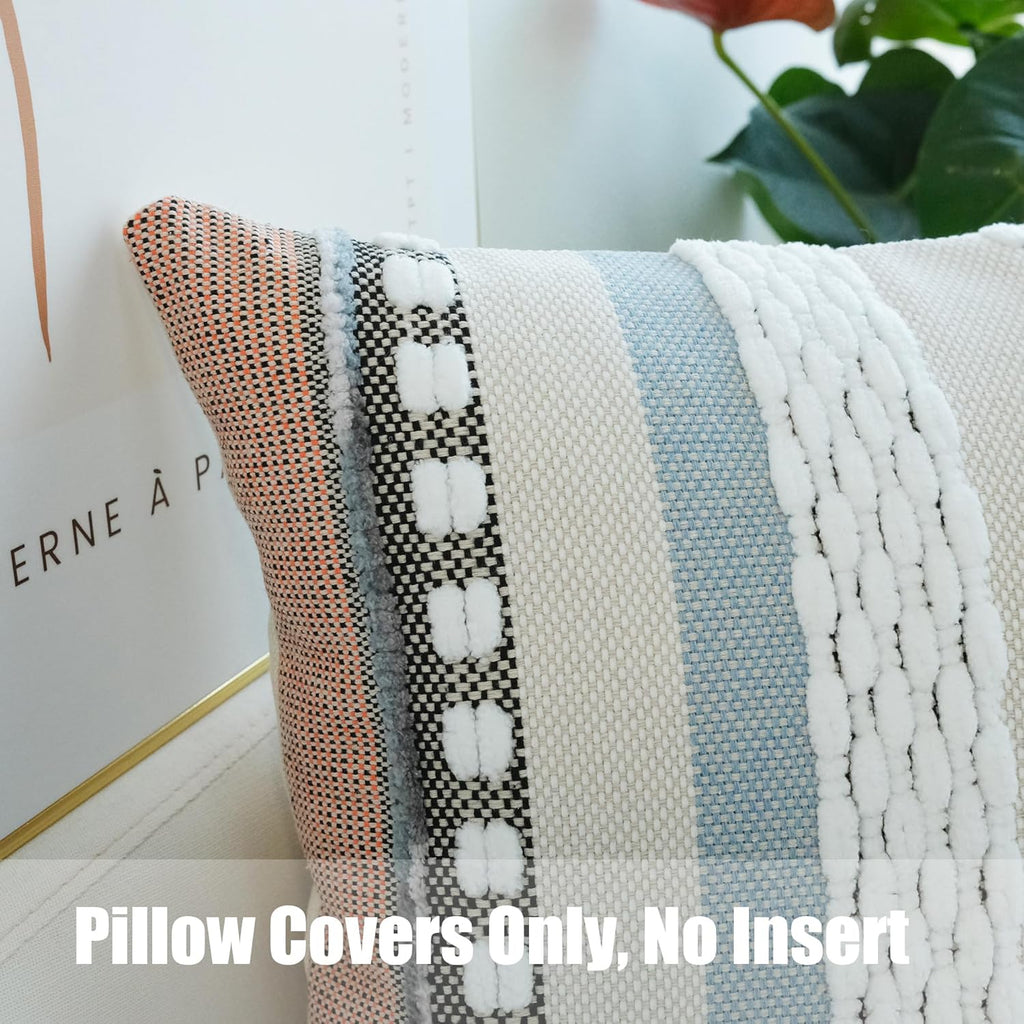 Boho Blue Throw Pillow Cover — 18" - View 2