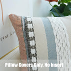 Boho Blue Throw Pillow Cover — 18" - View 2