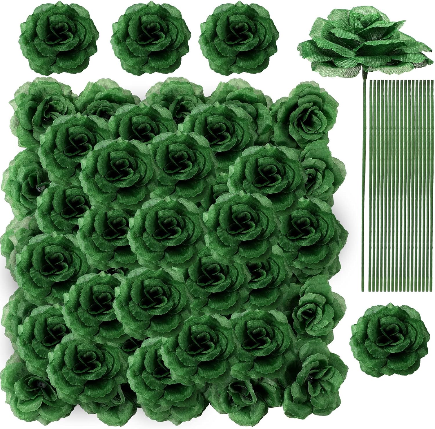 Black Artificial Flowers — Green