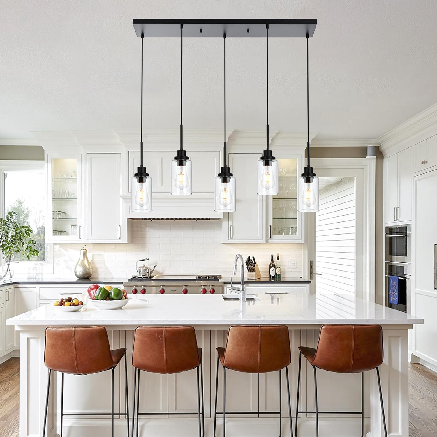 Black Chandelier — 5-Light - View 3