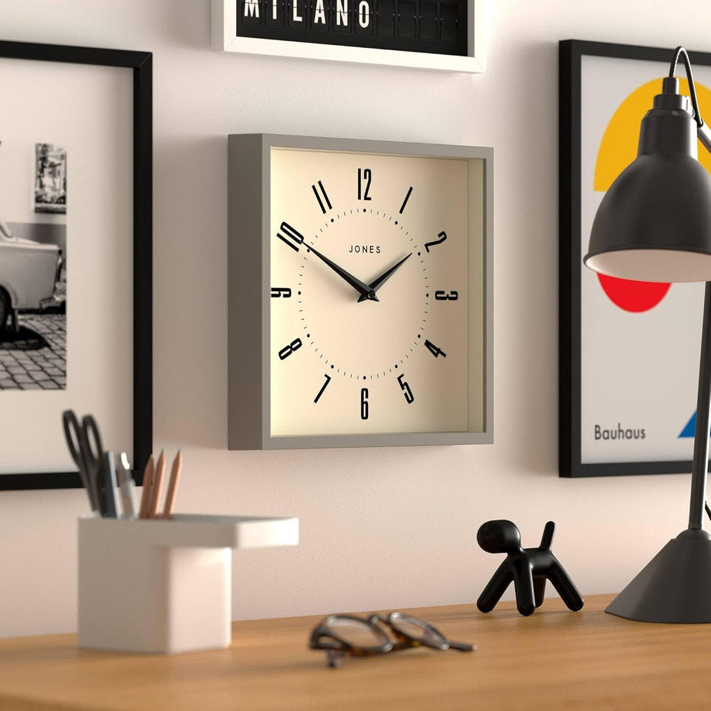 Mid-Century Black Wall Clock — 10" - View 5