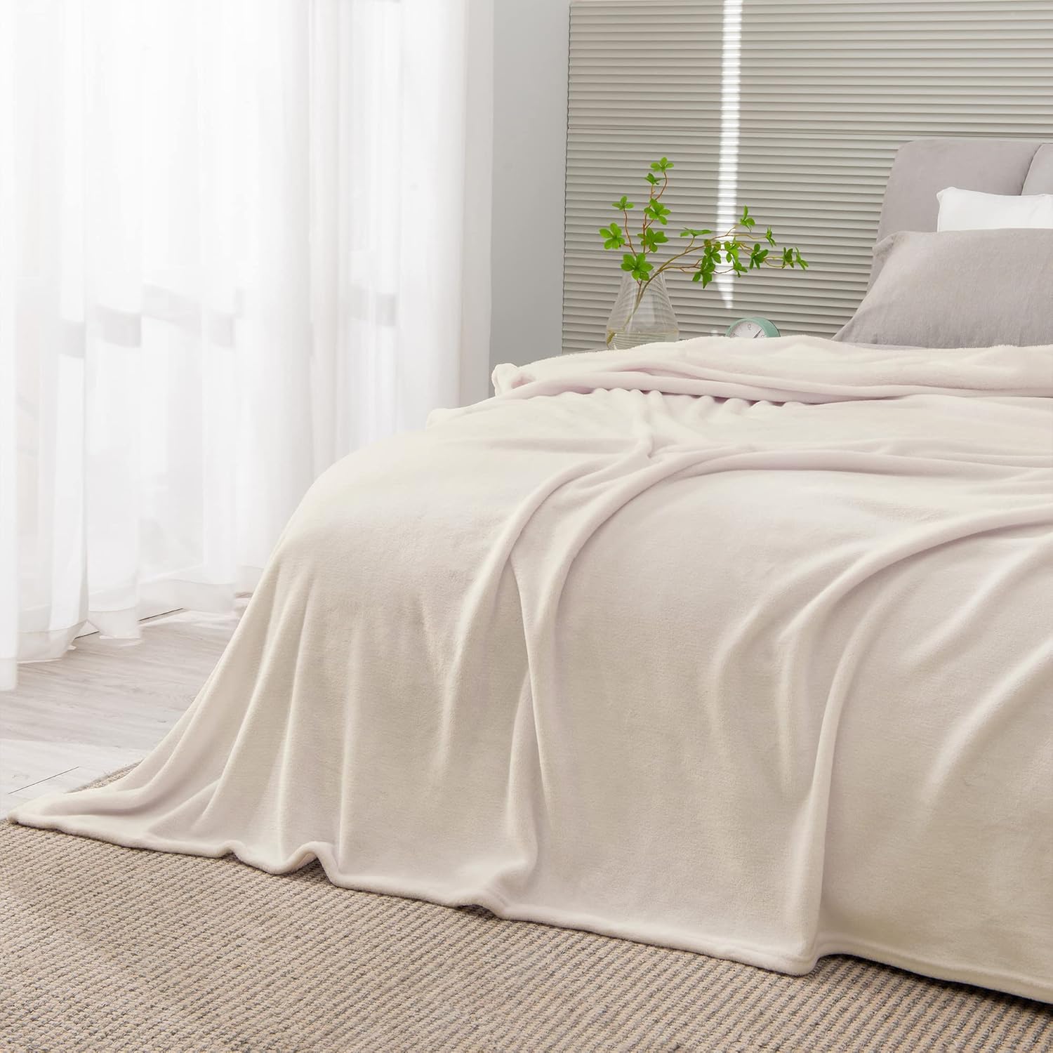 Luxe Beige Throw Pillow — 50" — Beige