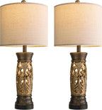 USB Farmhouse Gold Bedside Lamp — 27.25" - View 7