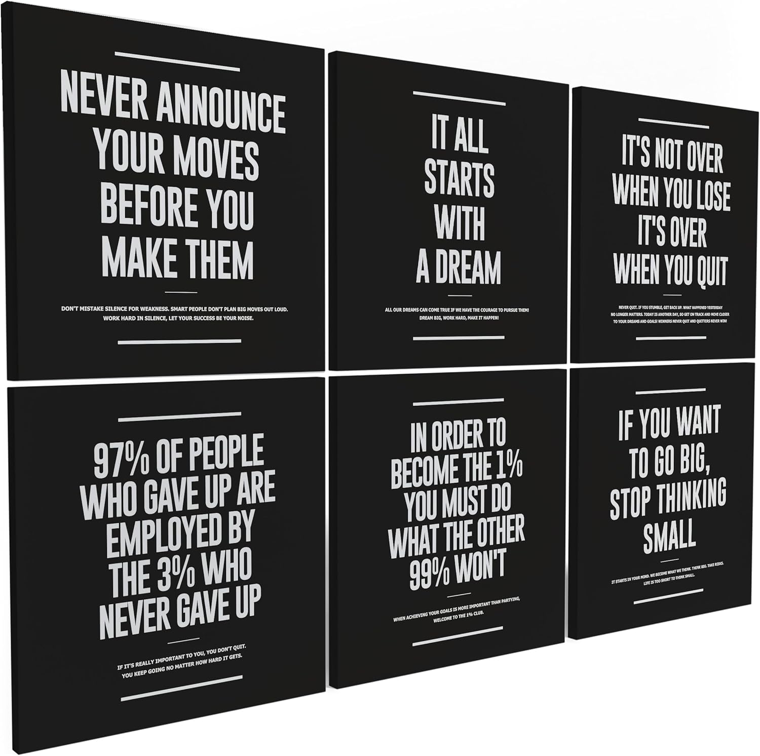 Black Wall Art — 12" — 12L" x 12W"